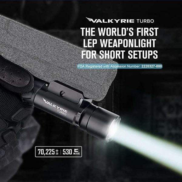OLIGHT Valkyrie Turbo LEP Tactical Flashlight: Rail Mount Weaponlight Compatible