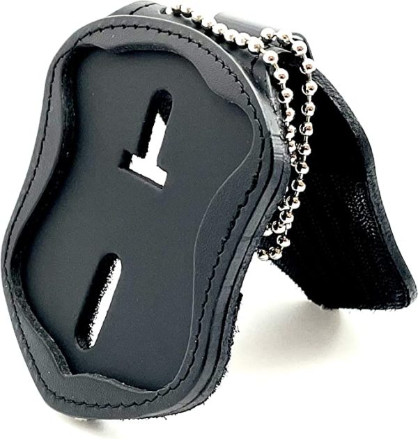 Boston Police Belt Clip Badge Holder with Neck Chain from Perfect Fit Shield Wallets